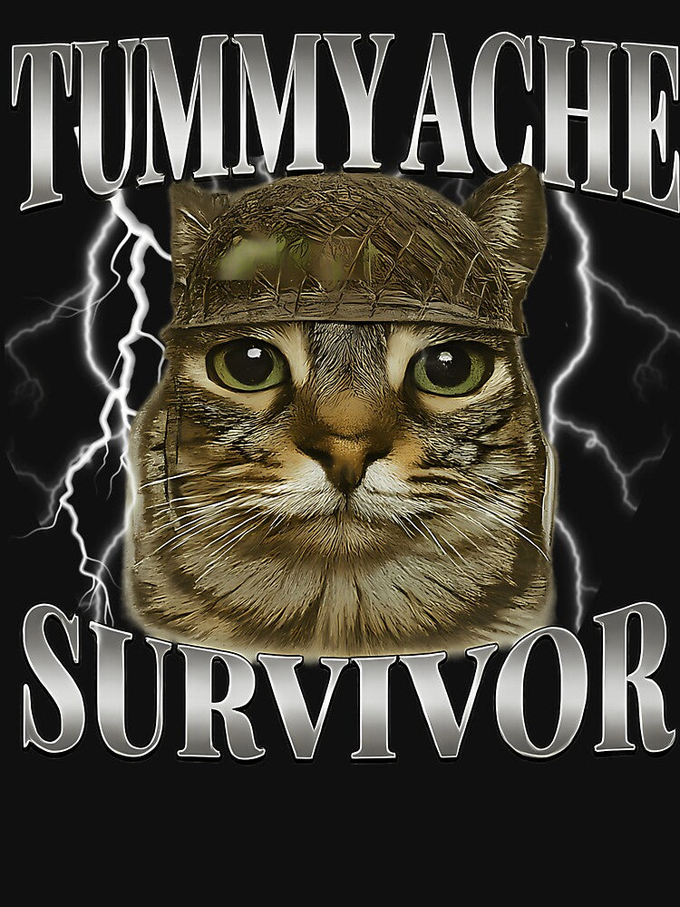 Tummy Ache Survivor Funny Meme by LilaSchuster