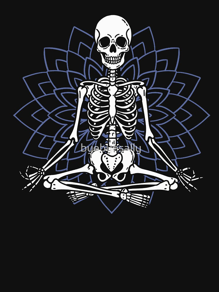 Namaste Skeleton by byebyesally