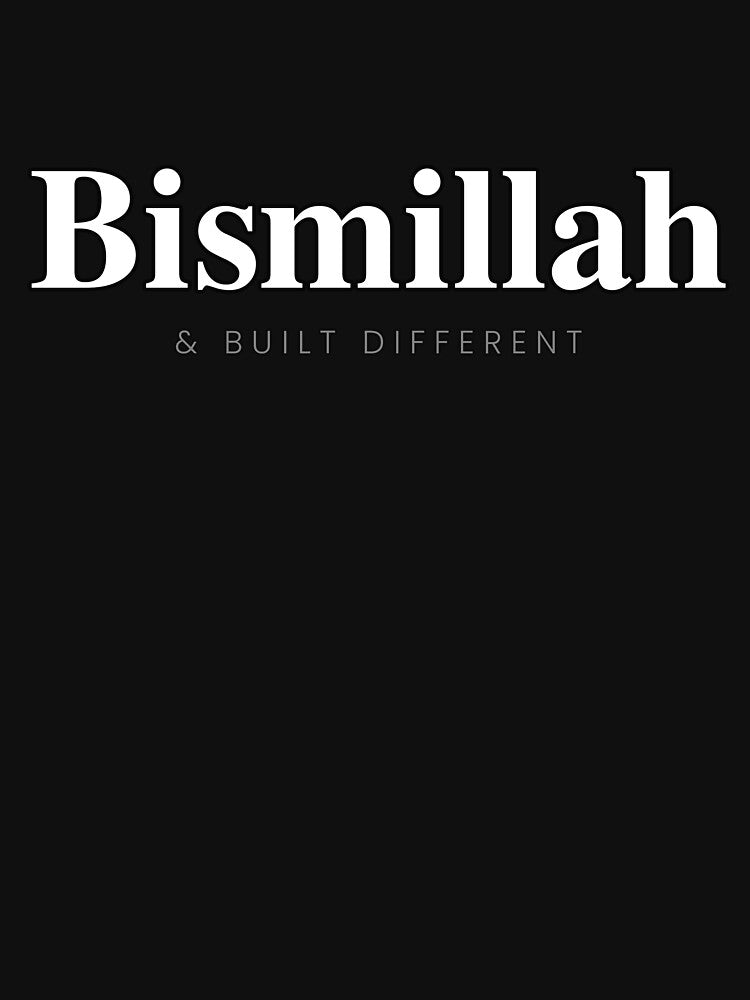 Bismillah Built Different Oversized Serif Tee by JusstTees