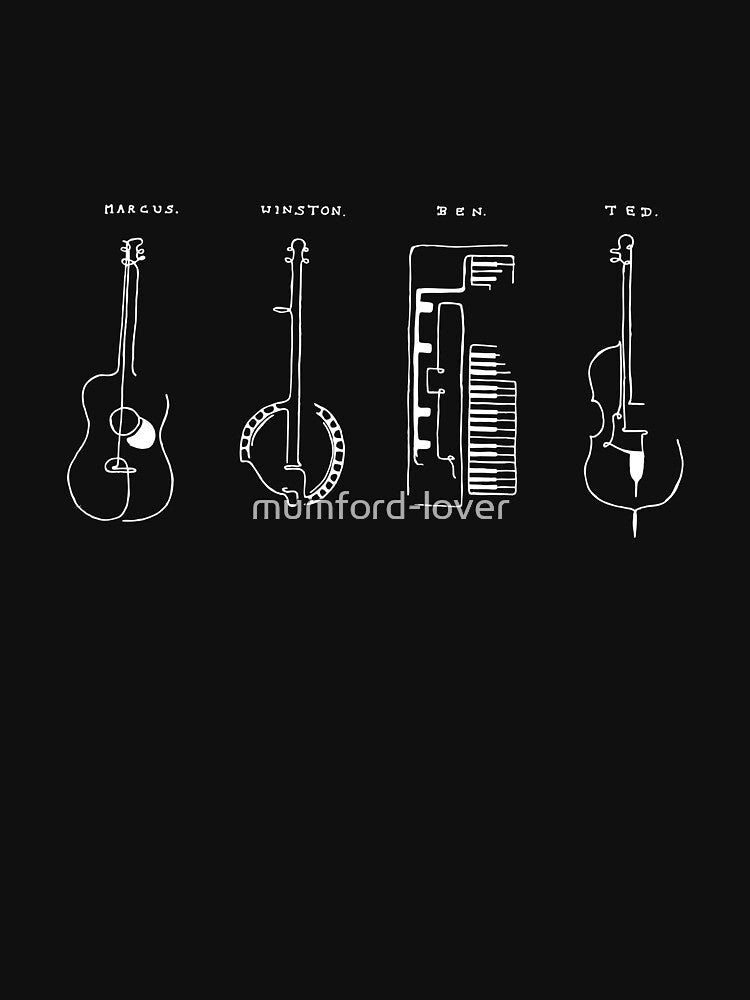 Mumford and Sons instruments white by mumford-lover