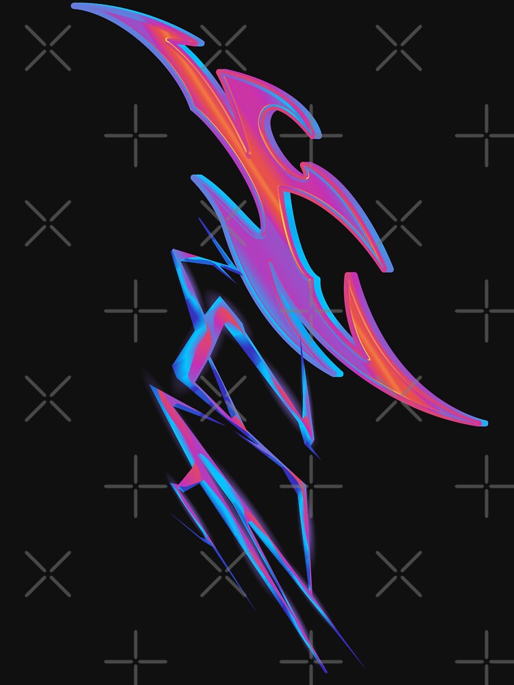 neo Tribal violet goth streetwear style design alternative by NK Design Lab