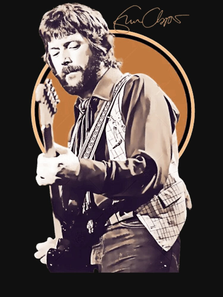 eric clapton – guitarist Oversized Vintage Portrait Electric Blues Style by cautrapinacka
