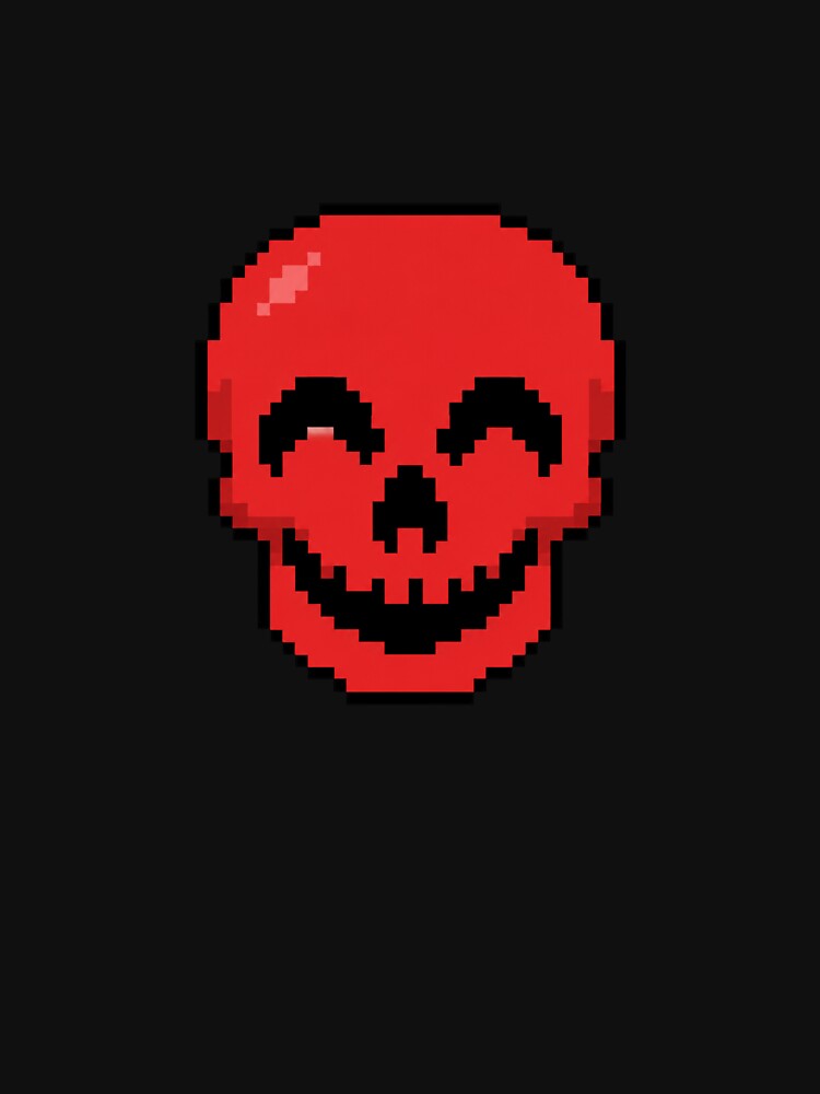 Skull Smiling Pixel Art by BhadzCheetah
