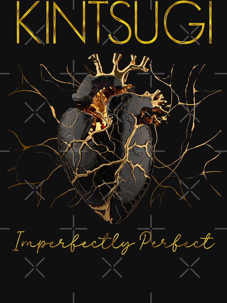 Kintsugi Pottery Golden Heart Japanese Art repair Pottery by NUMAcreations