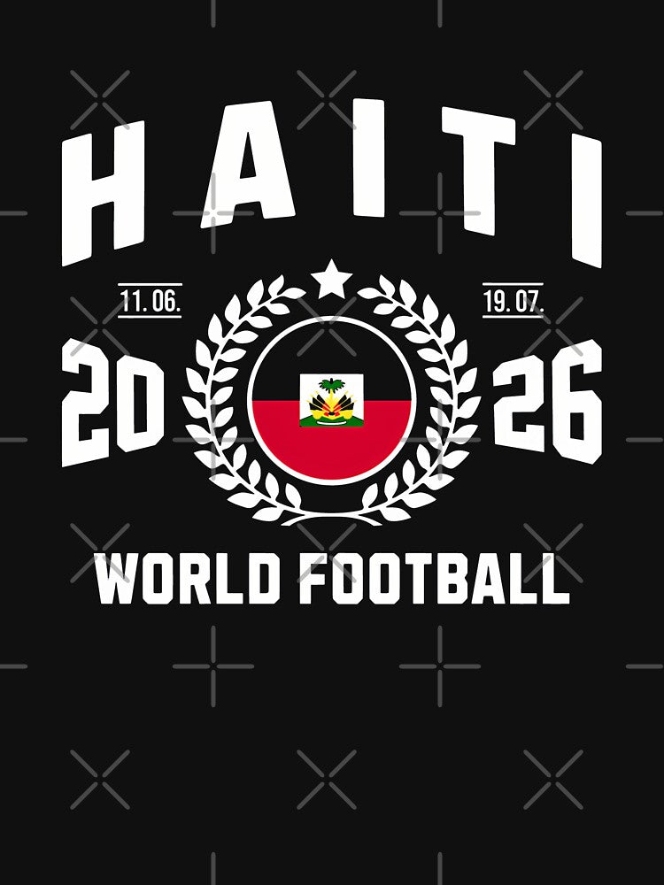 Haiti Football Supporter 2026 Badge Design T-Shirt_84080790 by Alexia Faye