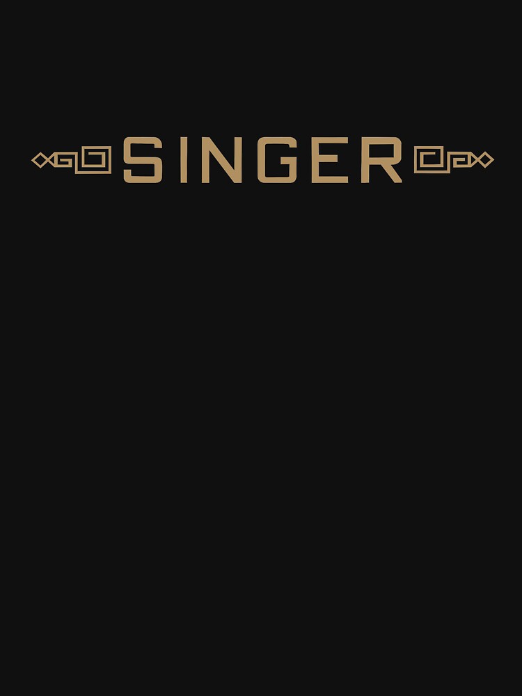 Vintage Singer logo with scrolls by Bonj