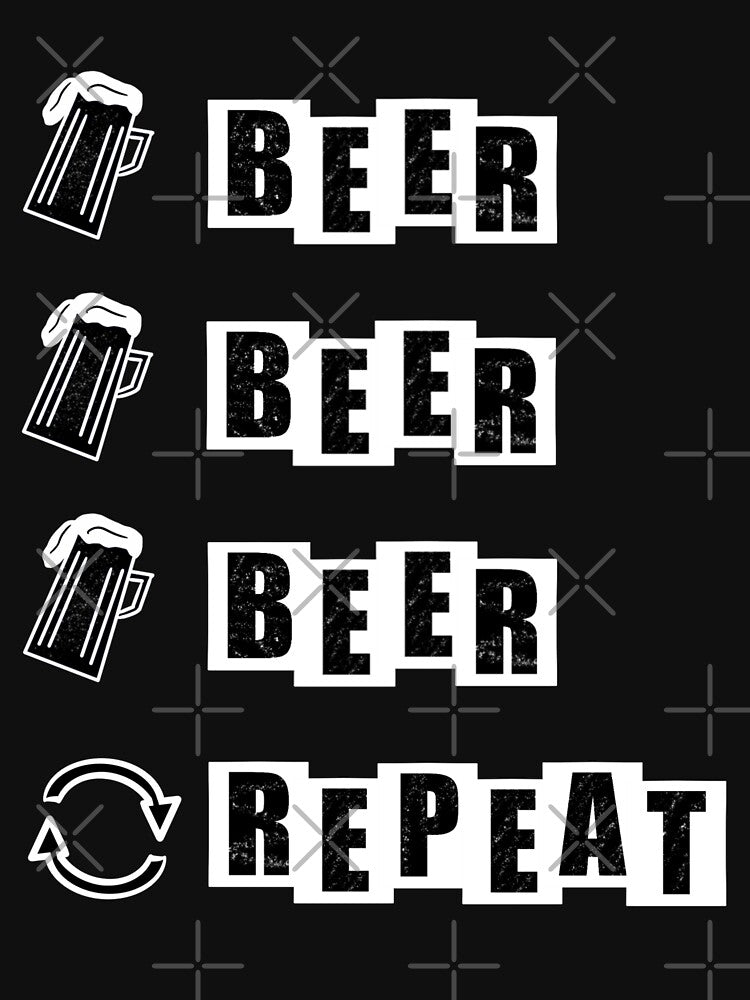 Beer, Beer, Beer, Repeat - Black by BusyMonkeys