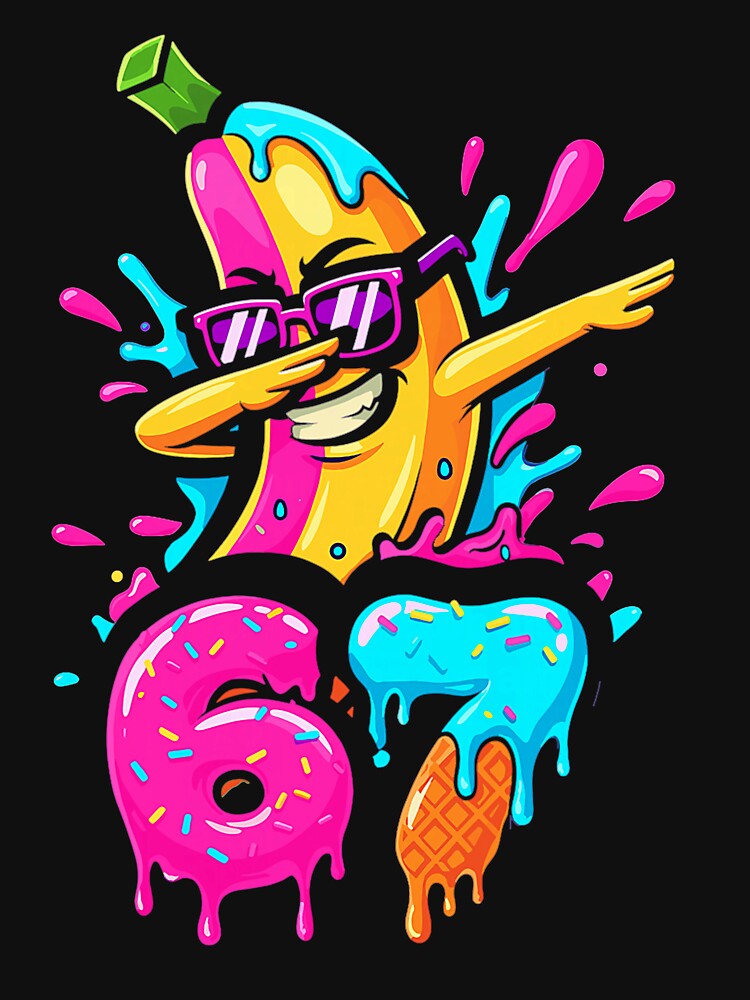 67 Funny Baseball Dabbing Banana 6 7 Dripping Ice Cream Meme by mjohnson9