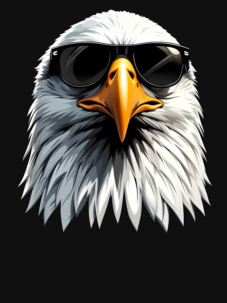 Patriotic Eagle with Sunglasses for 4th of July by harry mac