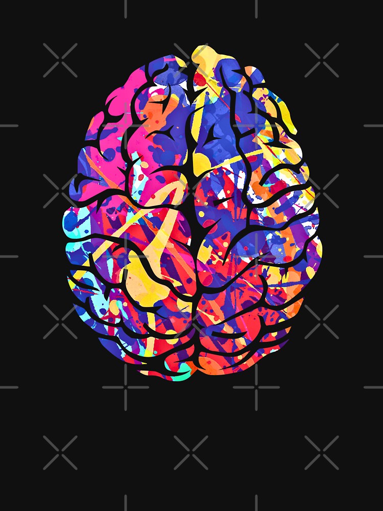 Abstract Colorful Brain Art by Peksli