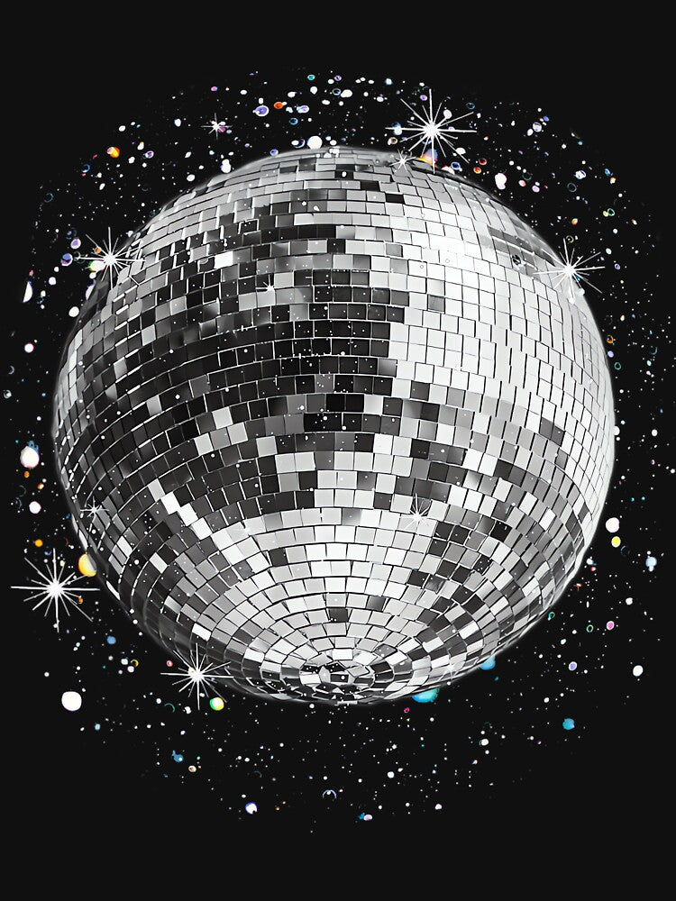 Black and White Disco Ball Club Retro by wardpowerslamon