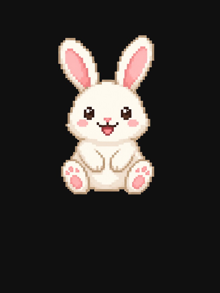 Bunny Smiling Pixel Art by BhadzCheetah