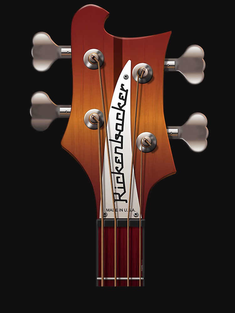 Guitar Headstock Art - Rickenbacker 4003 Bass by Evakkanen