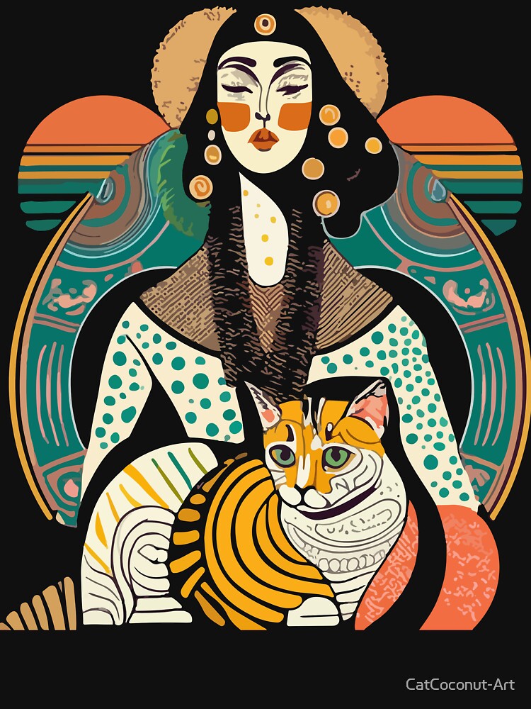 Woman in the style of Gustav Klimt by CatCoconut-Art