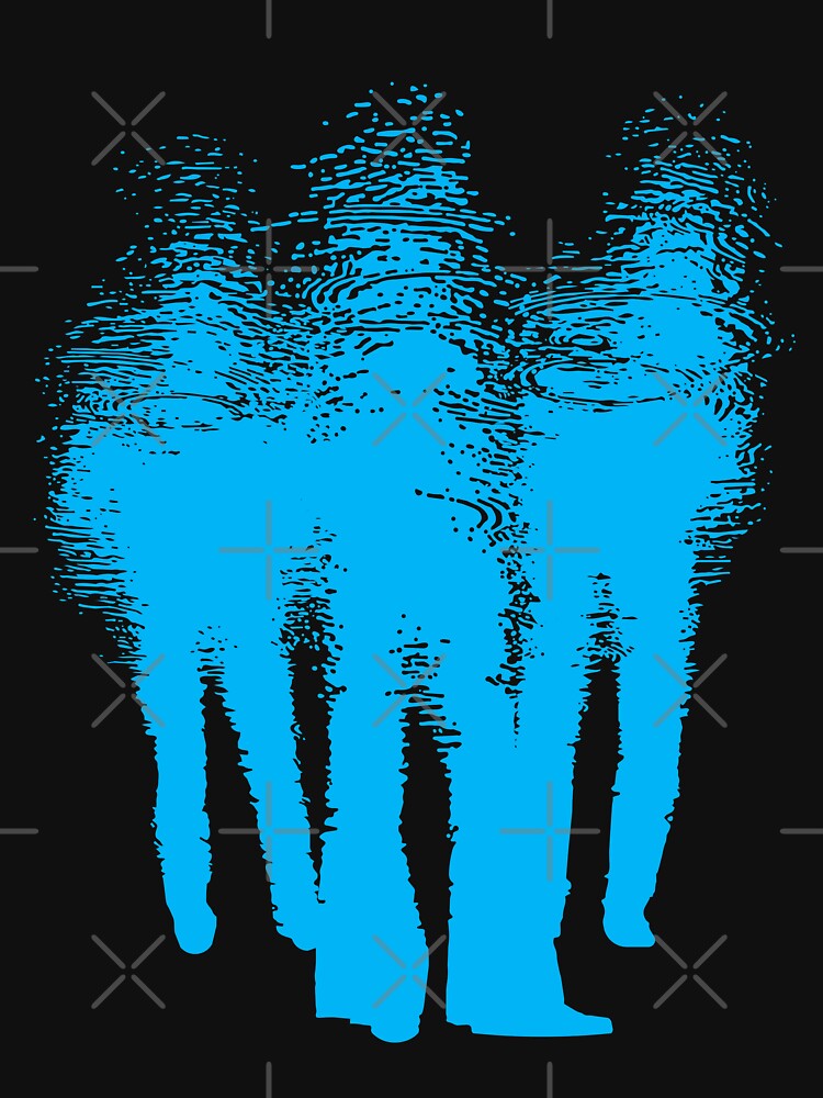 TRIO. PUDDLE ART GRAPHIC. BLUE. by 5hertz