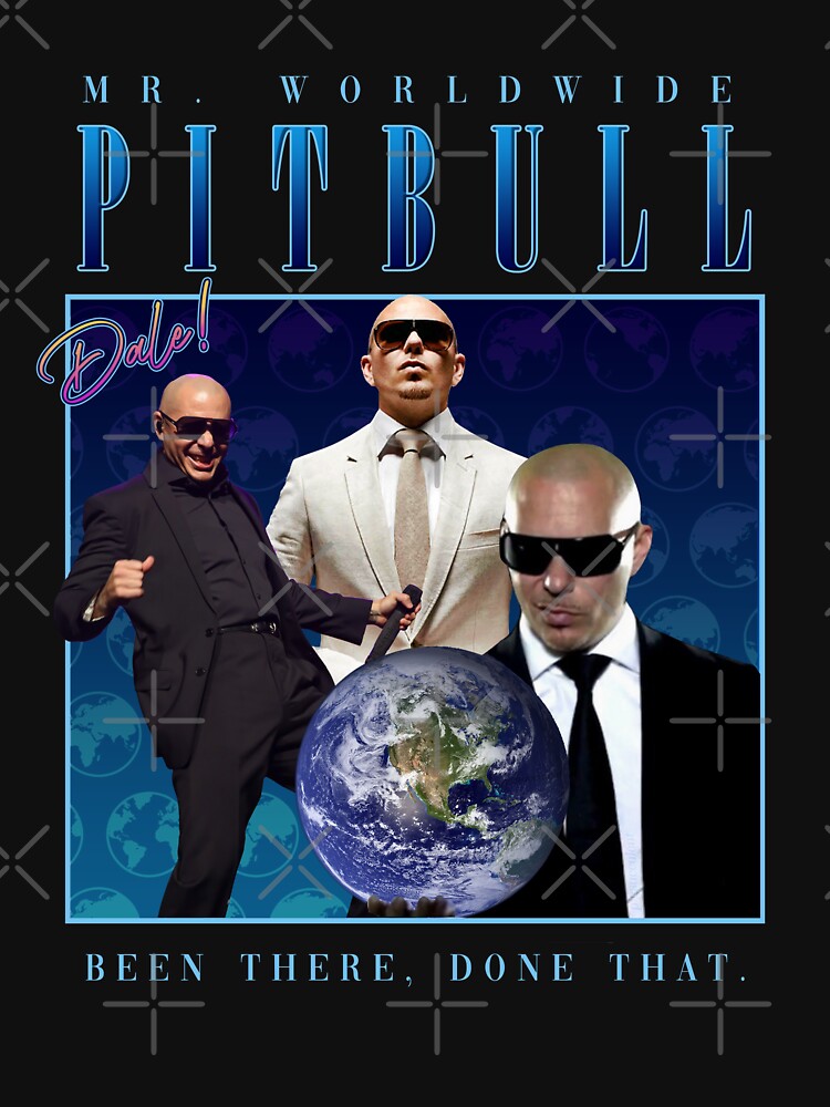 pitbull homage shirt (parody) by PigSucculent