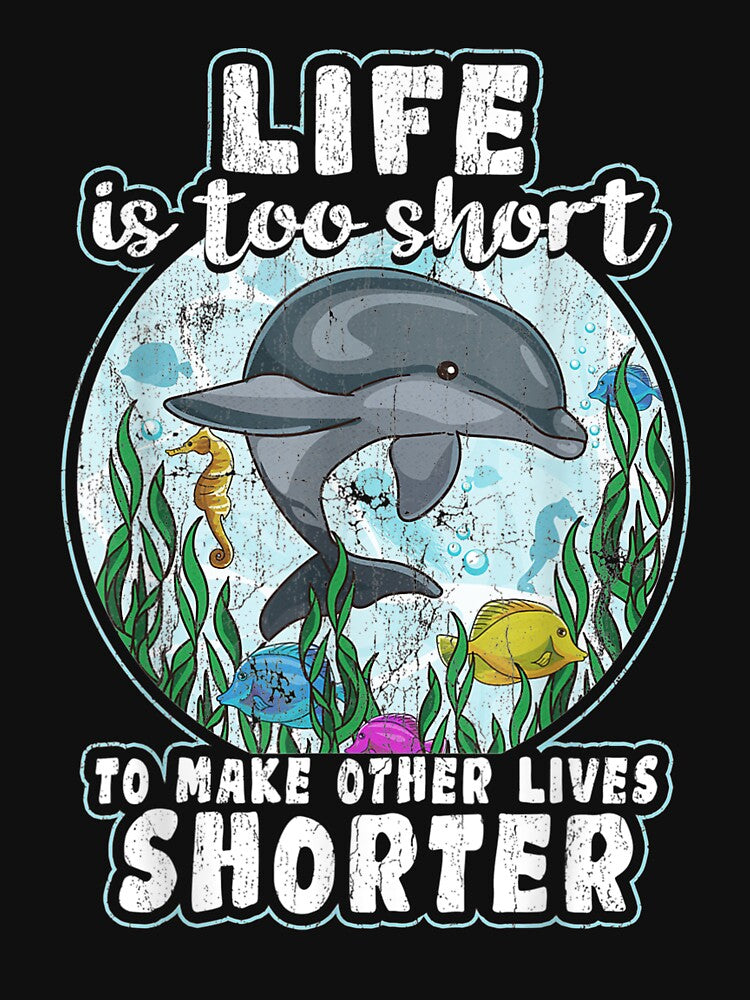 Self Improve T Quote Dolphin Ocean Fish by aliceshe