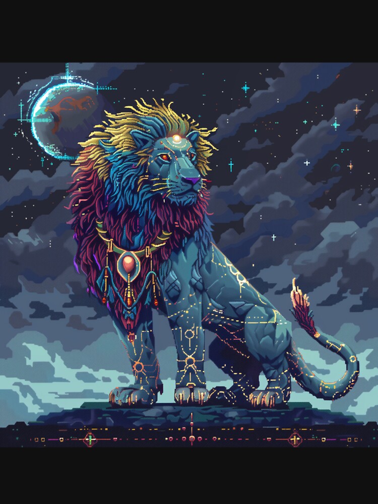 Cosmic Lion Pixel Art by Kaos-Bit
