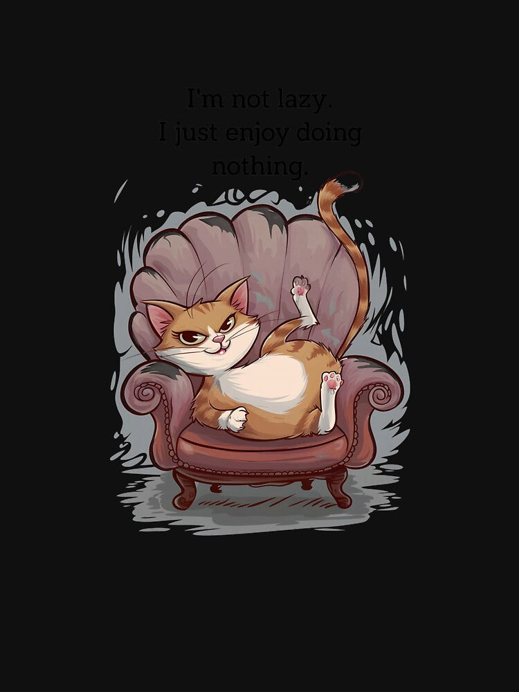 Funny Cat NOT Lazy Couch Dad Owner Pawsitively Lover Canine Long Sleeve T-Shirt by SubStudio97