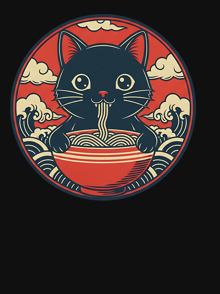 Ramen Cat – Vintage Japanese by yaginoie