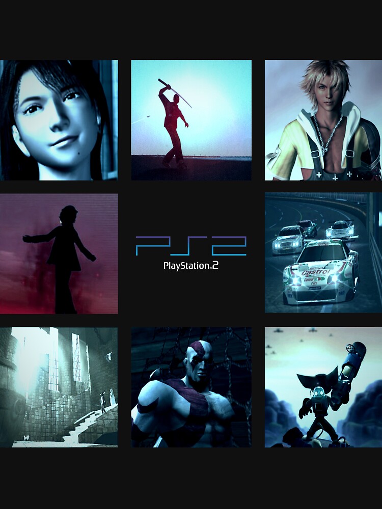 Retro PS2 Grid Vintage Gaming Design by Revoshock