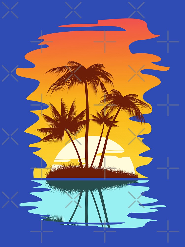 Tropical Retro Aesthetic Summer Sunset by CapturedByeJ