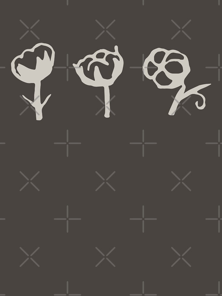 Minimal cotton plant in line art style by SO-studio-art
