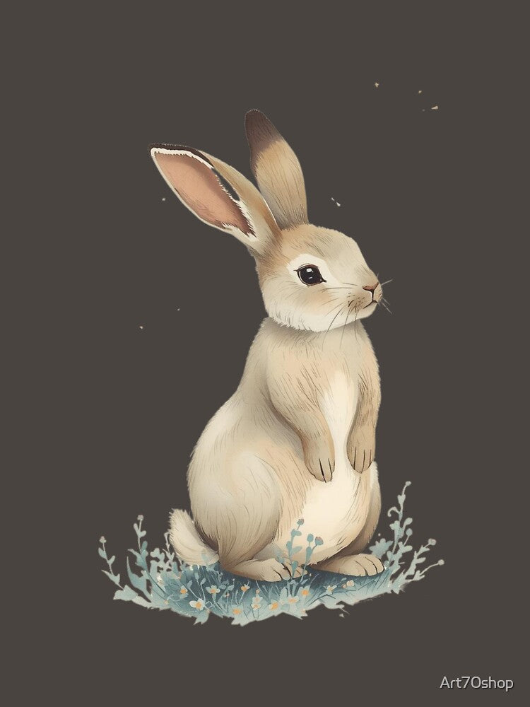 Large rabbit standing on its two hind legs by Art70shop