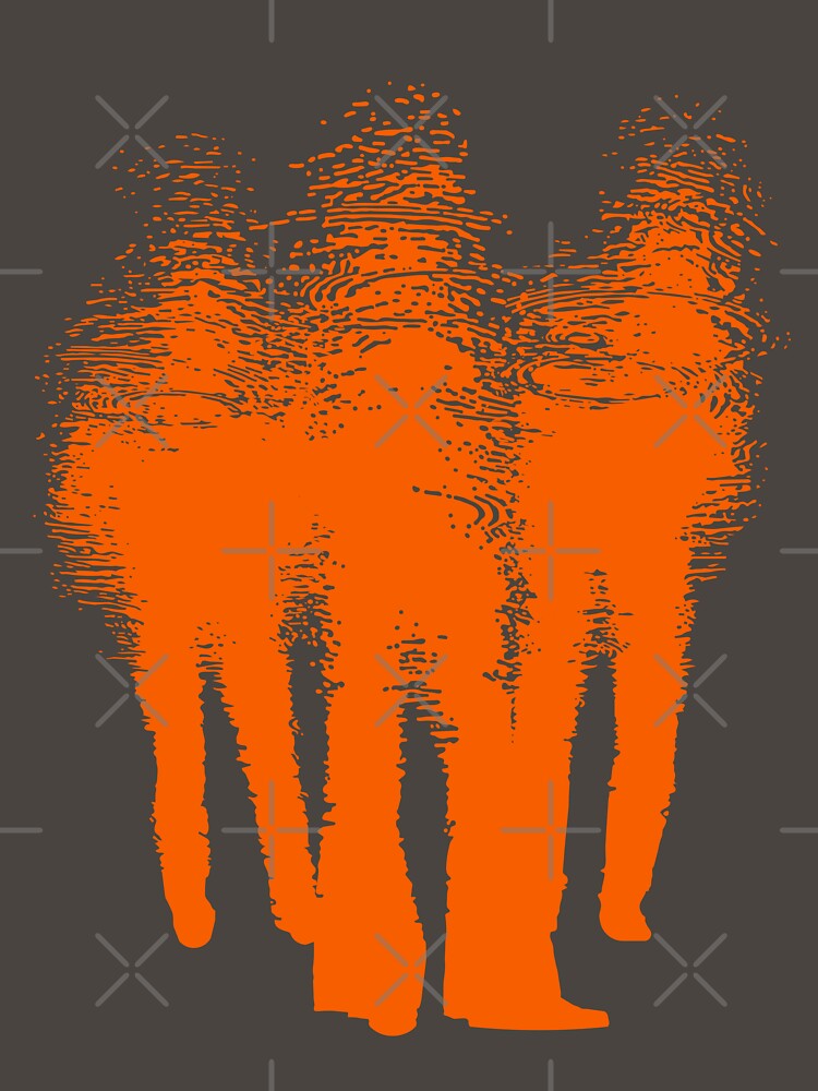 TRIO. PUDDLE ART GRAPHIC. ORANGE. by 5hertz
