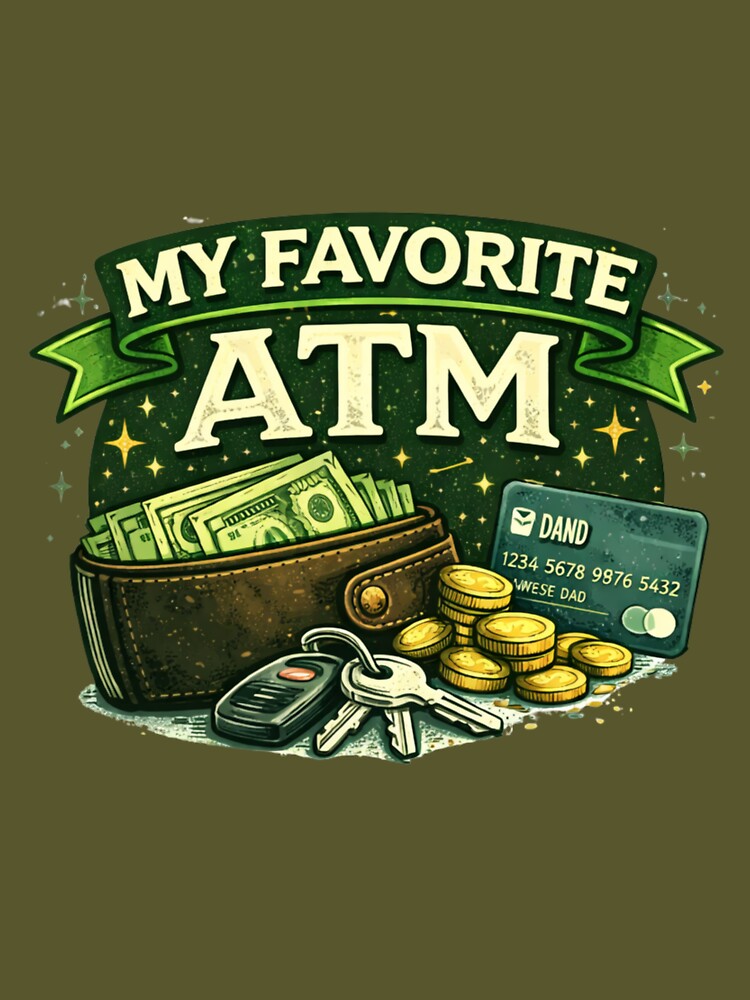 My Favorite ATM Funny Dad Design – Father’s Day Gift for Dad by Aura.Creative