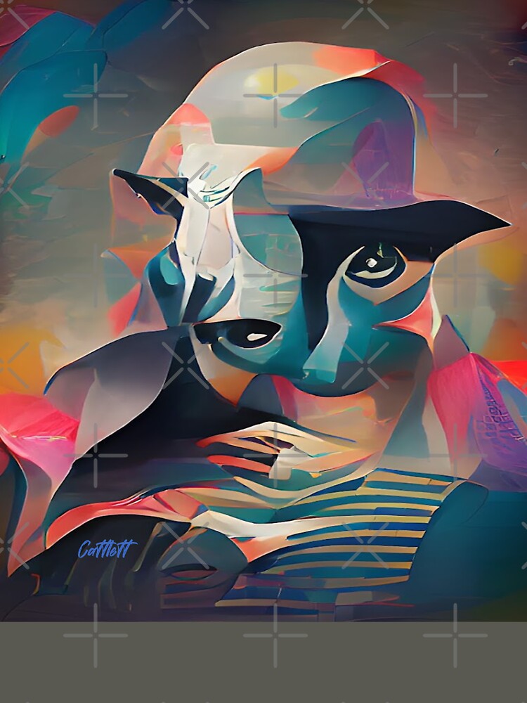 Modern Art - Abstract Face -Style of Cubism by CattlettArt