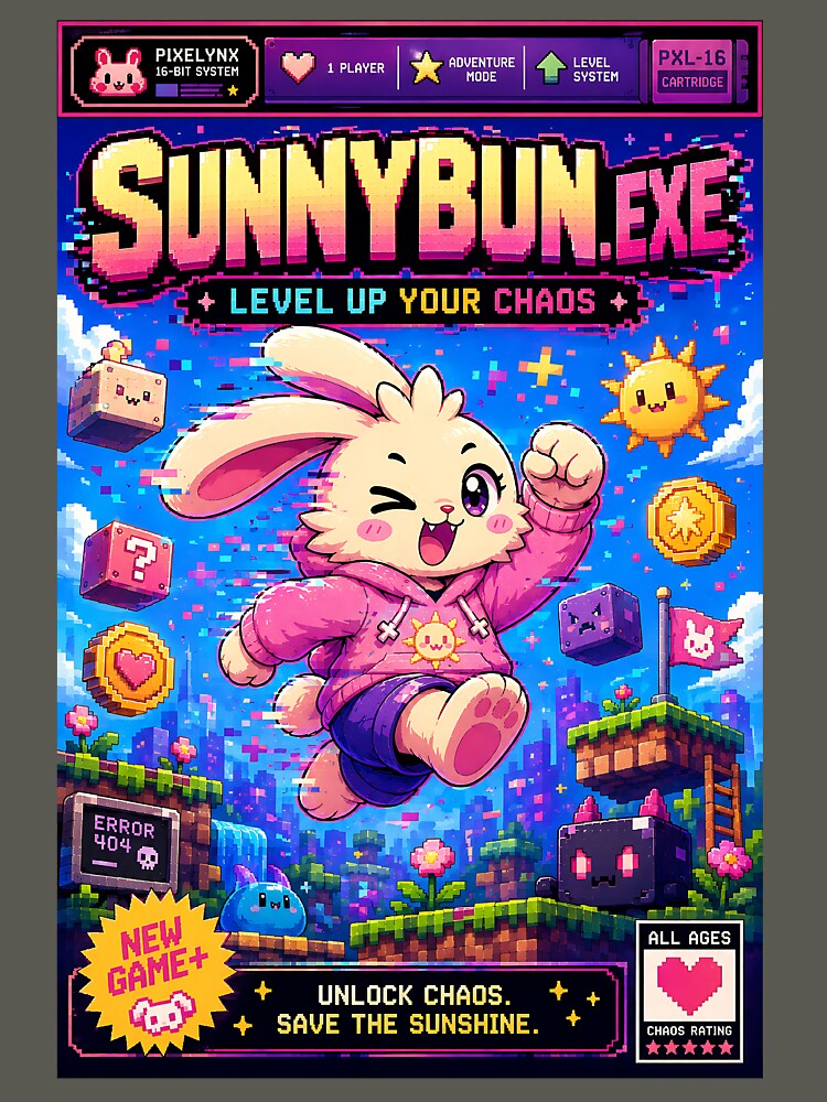 Sunnybun.exe - Level Up Your Chaos Retro Pixel Art Adventure by ForestCuties