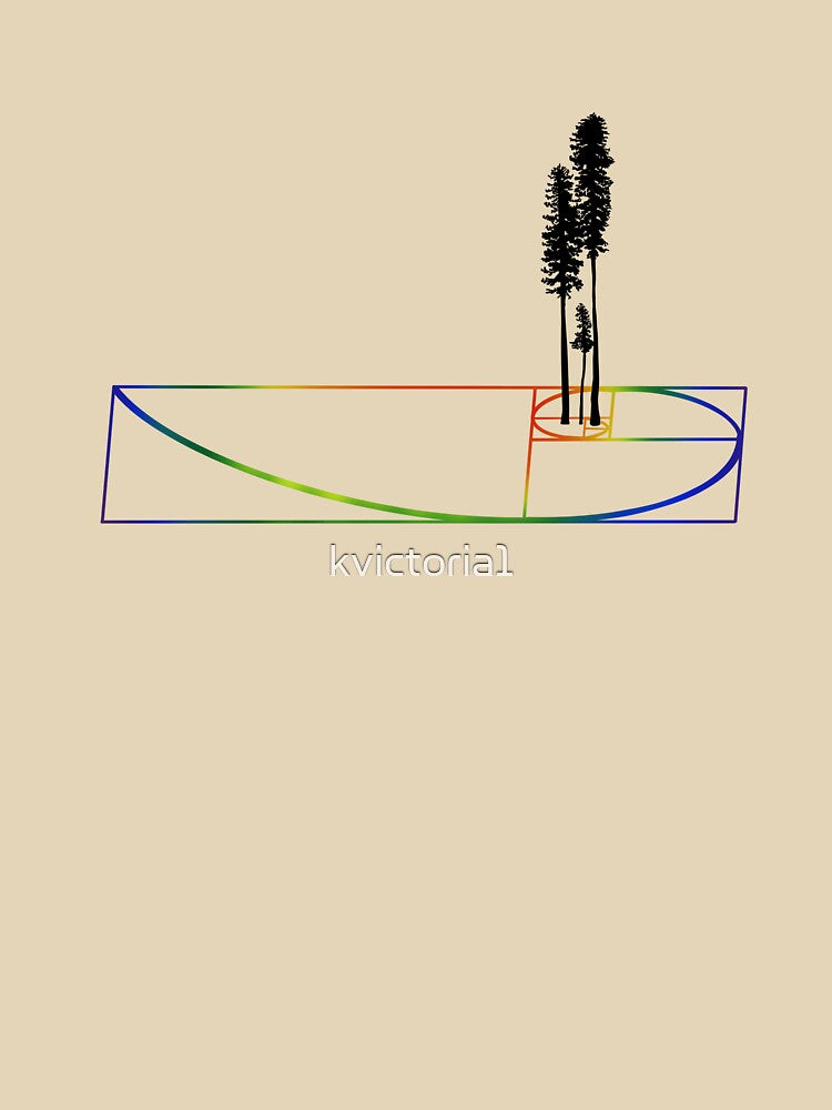 Fibonacci Trees - rainbow/black by kvictoria1