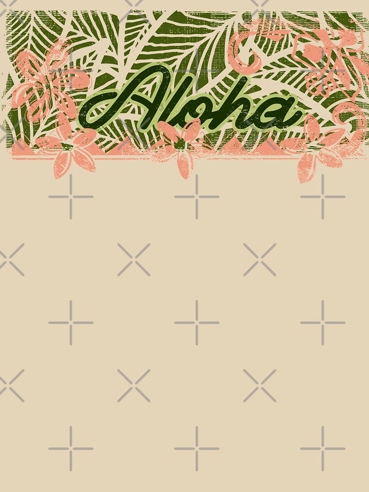 Vintage Distressed Ink Aloha Banner by sunnthreads