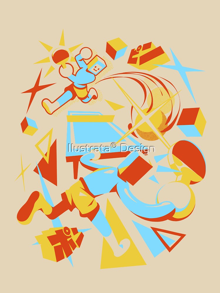 Ping Pong Rally White by Ilustrata®