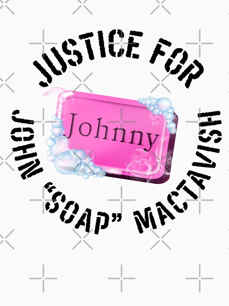 Justice for John "Soap" MacTavish - Light Background Version by Spread Me! Stickers, Pins, and Designs