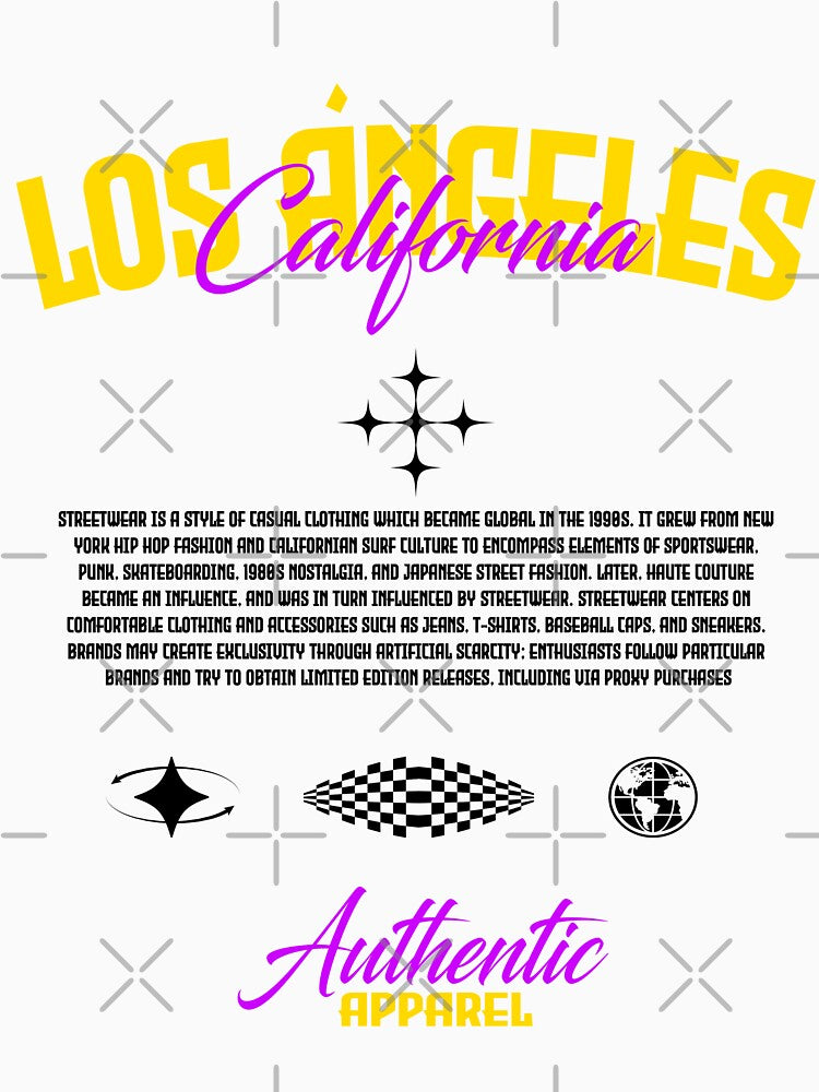 Los Angeles California Streetwear by NF Designs Studio DTF