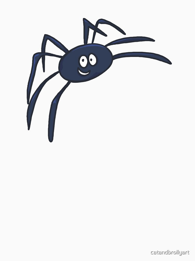 Jolly Blue Spider by catandbrollyart