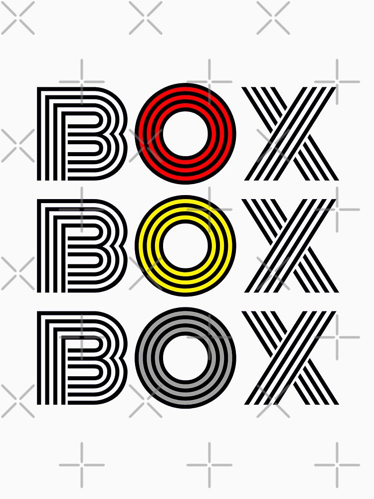 "Box Box Box" F1 jargon ( 3 colors ) by TheF1Racing