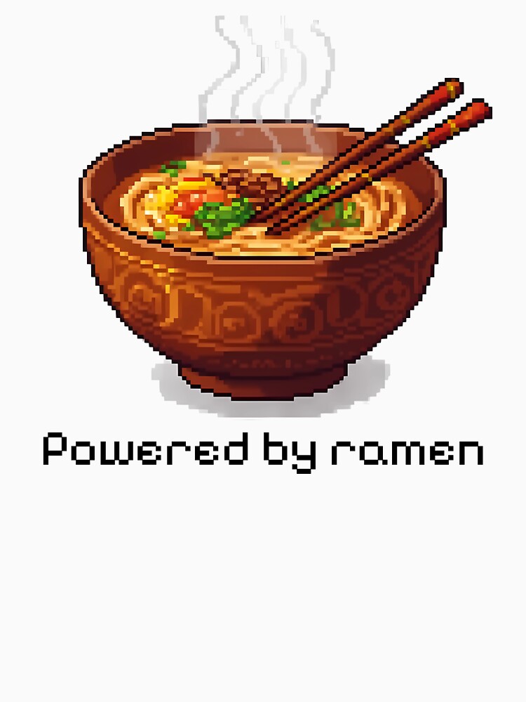 Cute 8‑Bit Ramen Bowl Design by BitPlease