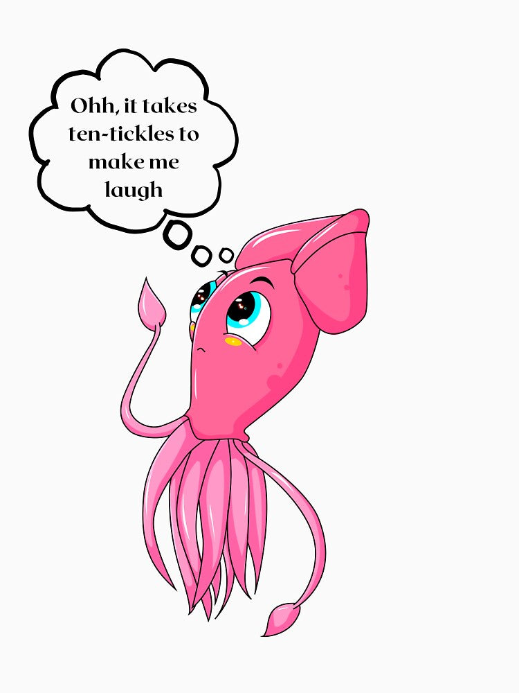 funny cute squid by Awab-Store