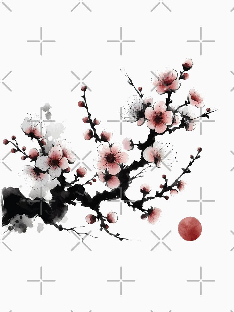 Cherry blossom with Japanese ink by goodday Japan