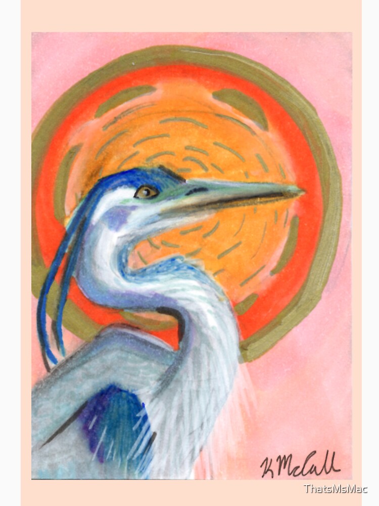 Pink and The Great Blue Heron by ThatsMsMac