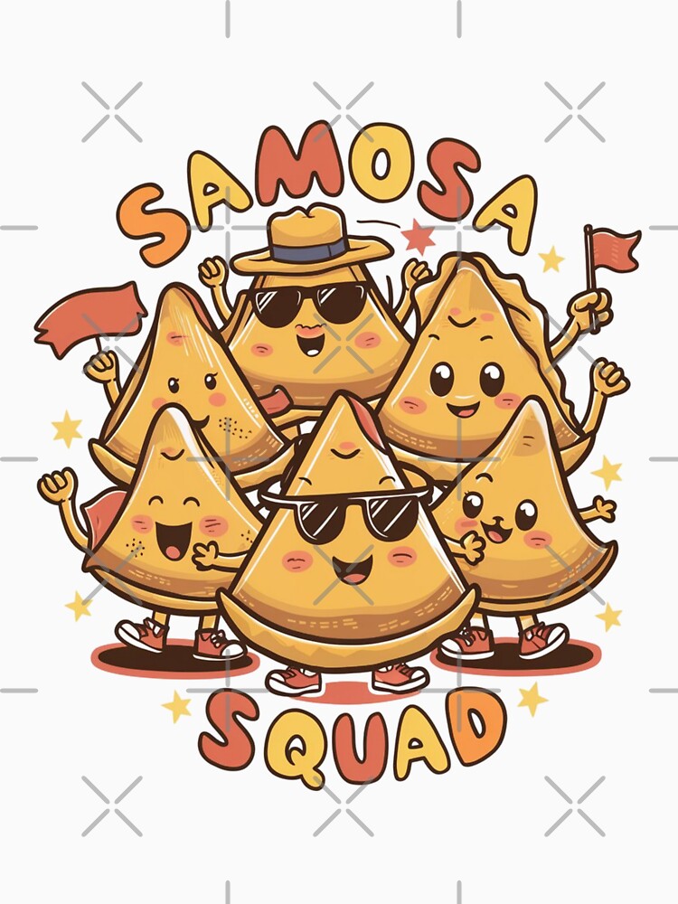 Samosa Addict Cute Cartoon – Funny Indian Food Lover Snack Lover Design by Globalcitytees