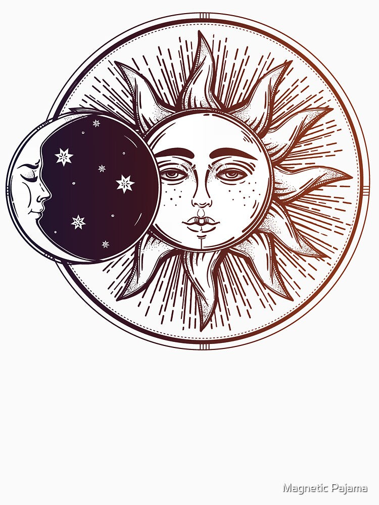Vintage Solar Eclipse: Sun, Moon and Stars by Magnetic Pajama