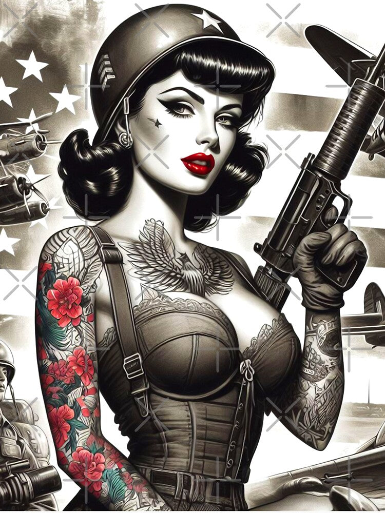 Retro Soldier Girl by PulpVintage