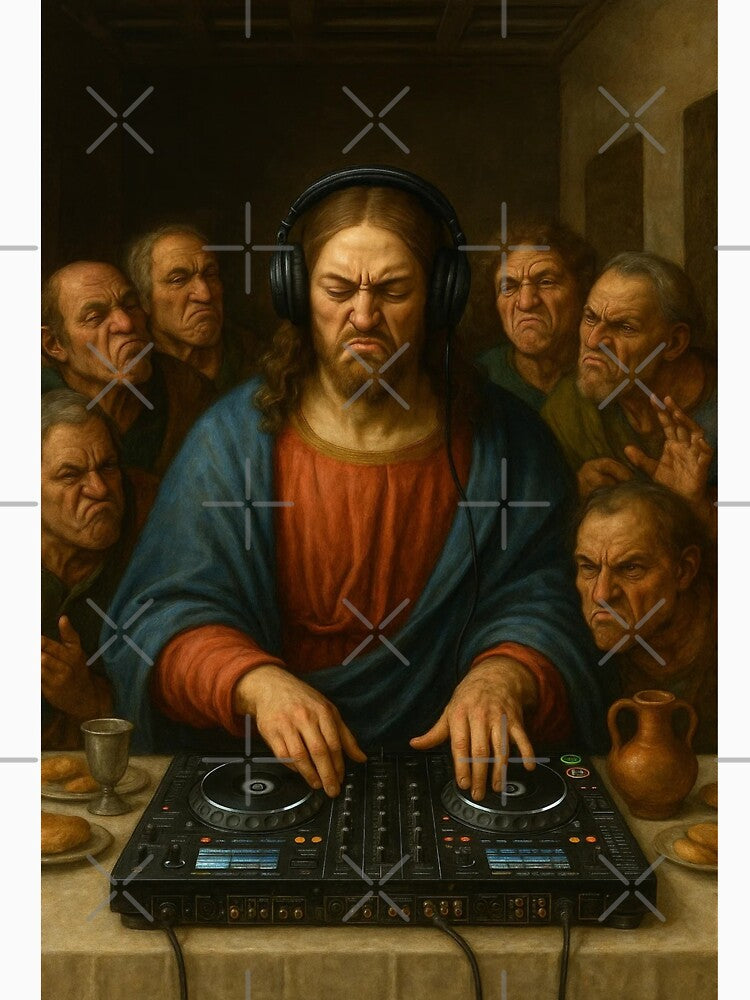jesus mixing bass music on a CDJ by mondy4