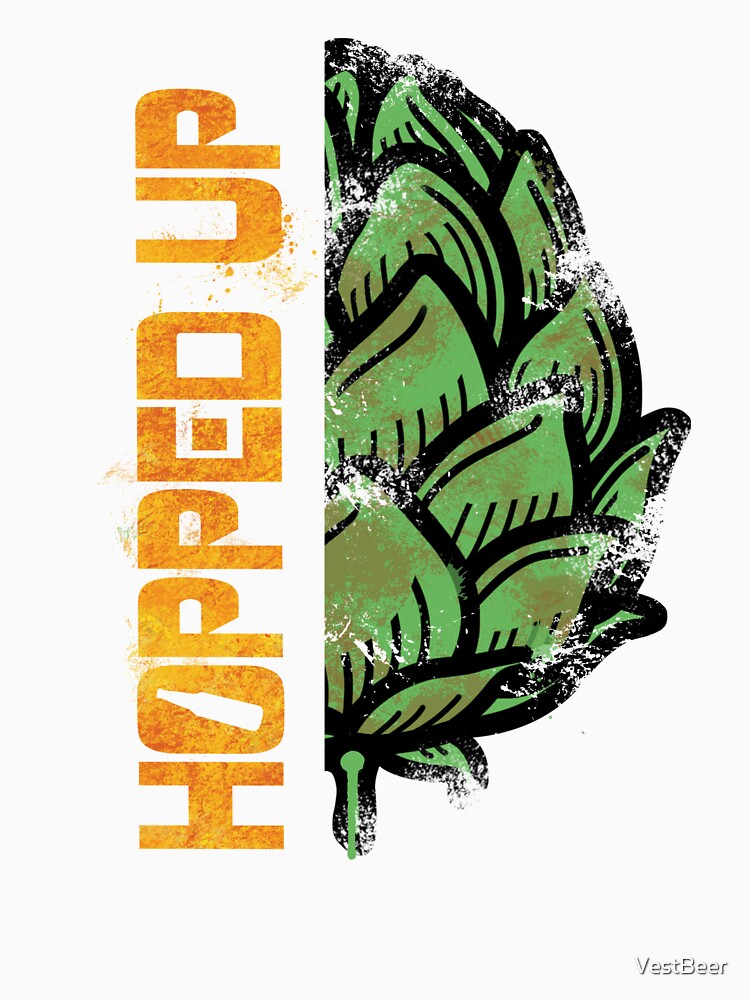 Hopped Up Craft Beer Hop Art by VestBeer