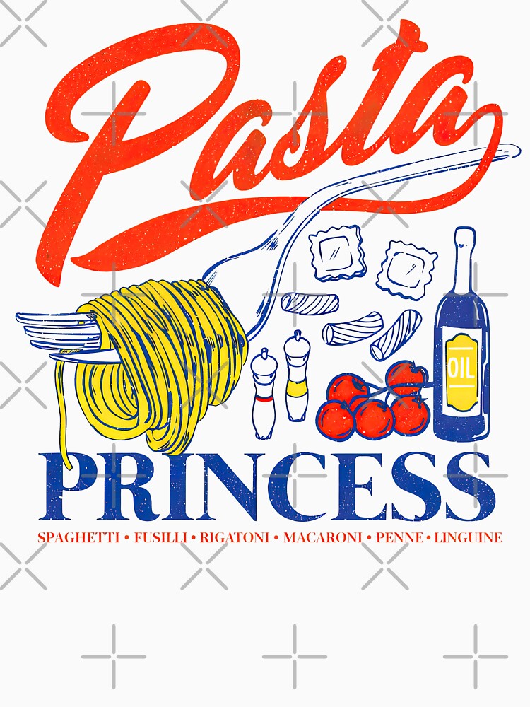 Pasta Princess Retro Italian Noodle Foodie Lover by SpookshowDesign