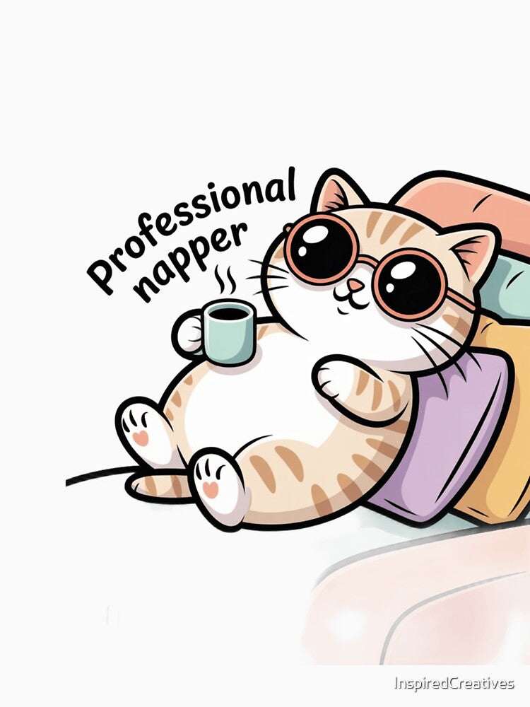 Funny Dad Cat | Kawaii | Professional Napper| Men by InspiredCreatives